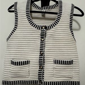 Striped Button-Up Sleeveless